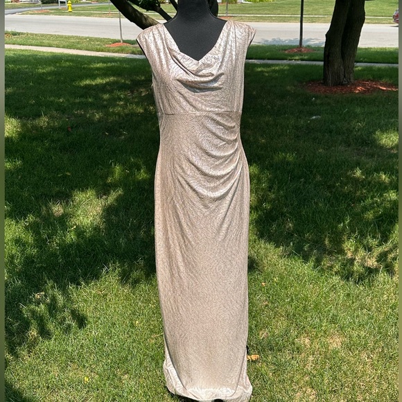 Lauren Ralph Lauren Dresses & Skirts - NWT - Lauren Ralph Lauren Gold Ruched Maxi Gown